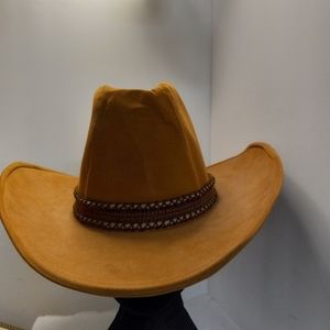 VINTAGE ARTEL Cowboy Hat Brown Suede Leather Pedigree Band WesterbSize M/6.5-7